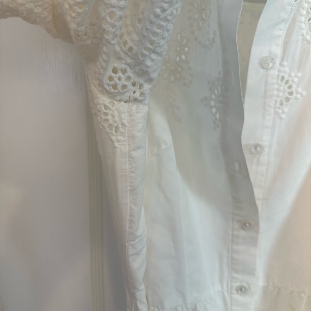 Shoshanna Blakely Eyelet White Dress Sz 6 - Picture 7 of 13